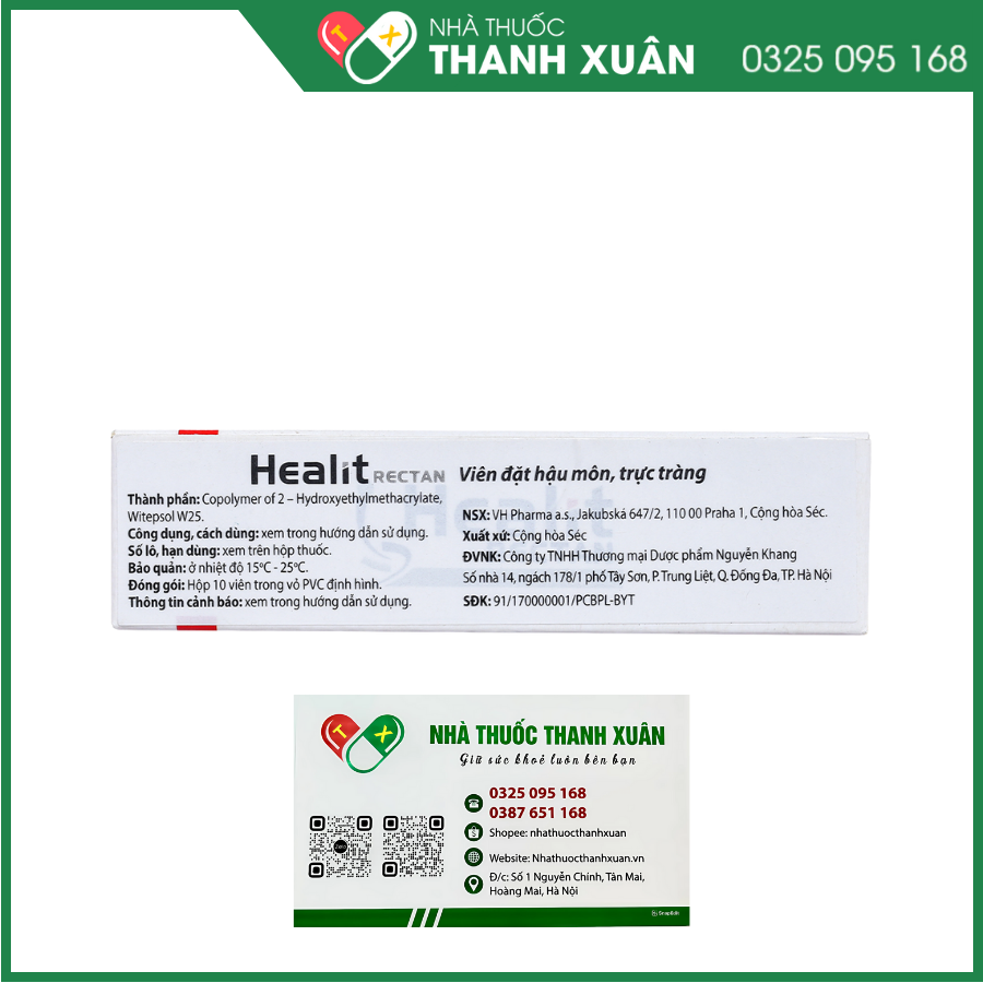 Healit Rectan viên đặt hậu môn hỗ trợ giảm các vết thương tại trực tràng, hậu môn